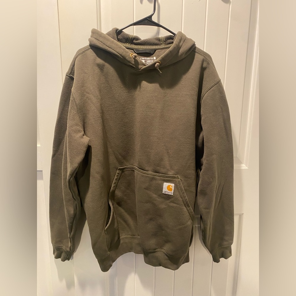 Carhartt newberry hoodie fog green shop